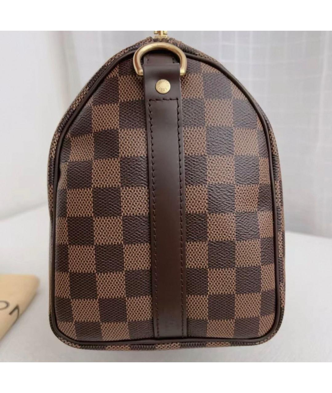 LOUIS VUITTON Коричневая сумка с короткими ручками из канвы, фото 4