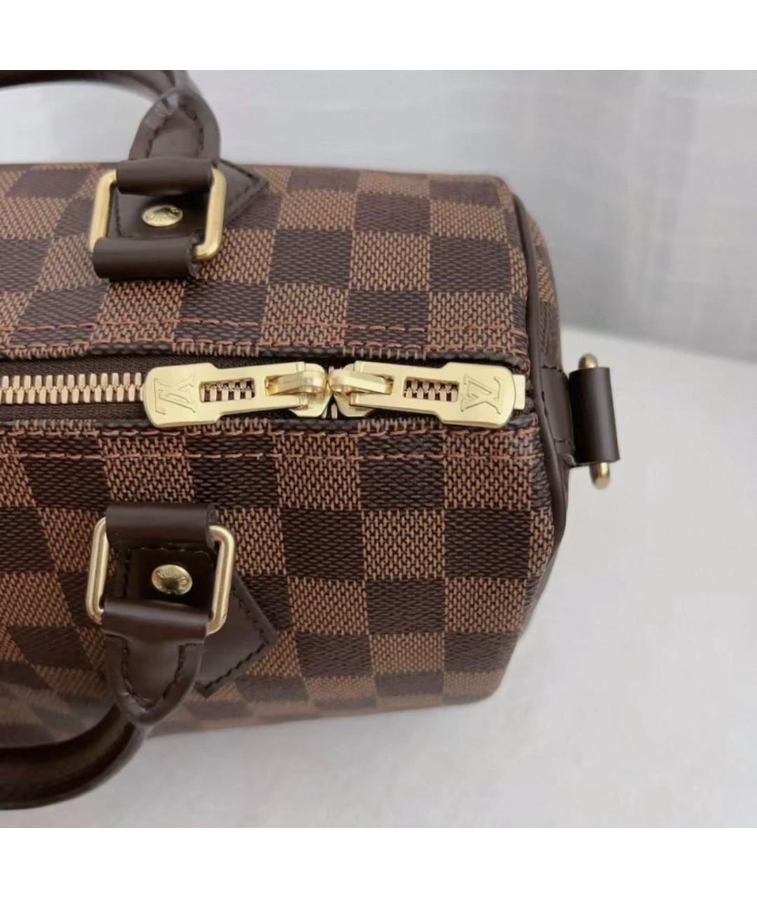 LOUIS VUITTON Коричневая сумка с короткими ручками из канвы, фото 6