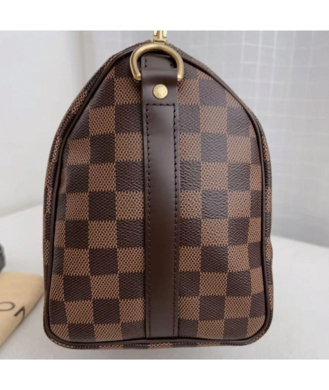 LOUIS VUITTON Коричневая сумка с короткими ручками из канвы, фото 3