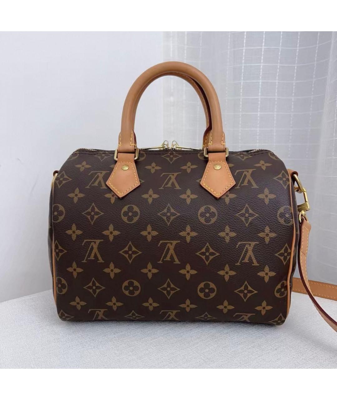 LOUIS VUITTON Коричневая кожаная сумка через плечо, фото 2