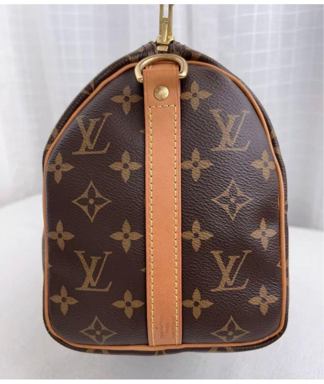 LOUIS VUITTON Коричневая кожаная сумка через плечо, фото 4
