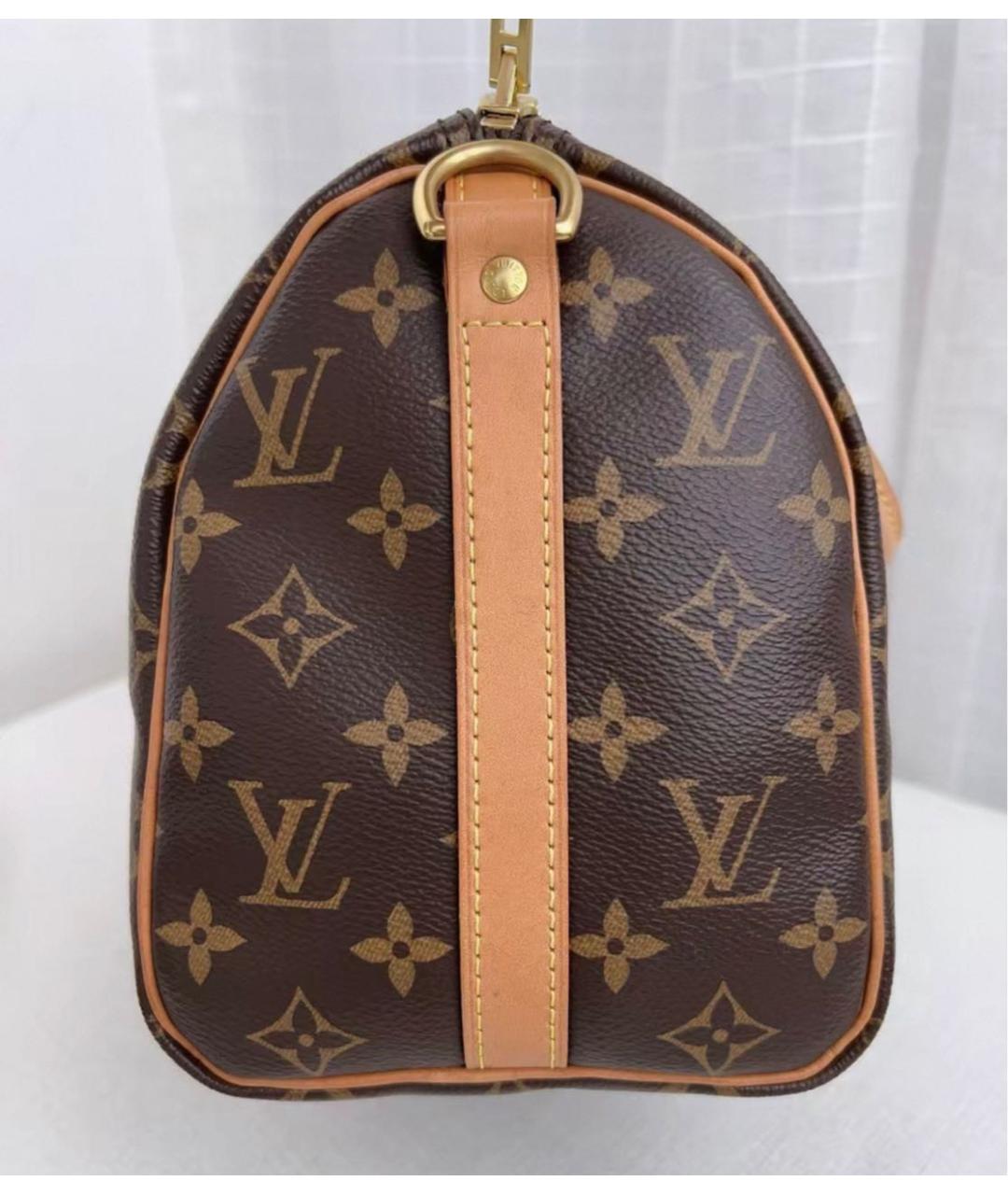 LOUIS VUITTON Коричневая кожаная сумка через плечо, фото 3