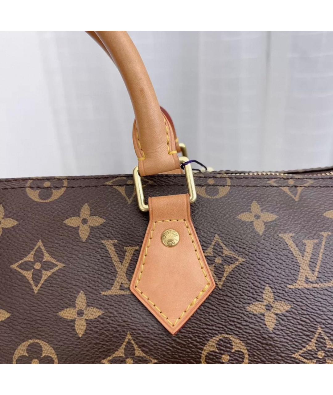 LOUIS VUITTON Коричневая сумка с короткими ручками из канвы, фото 3