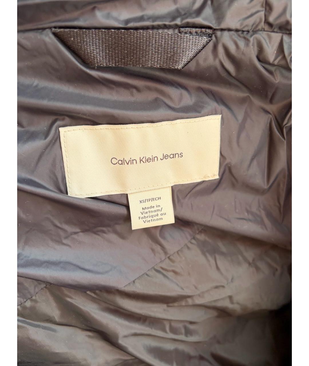 CALVIN KLEIN Черная полиэстеровая куртка, фото 8