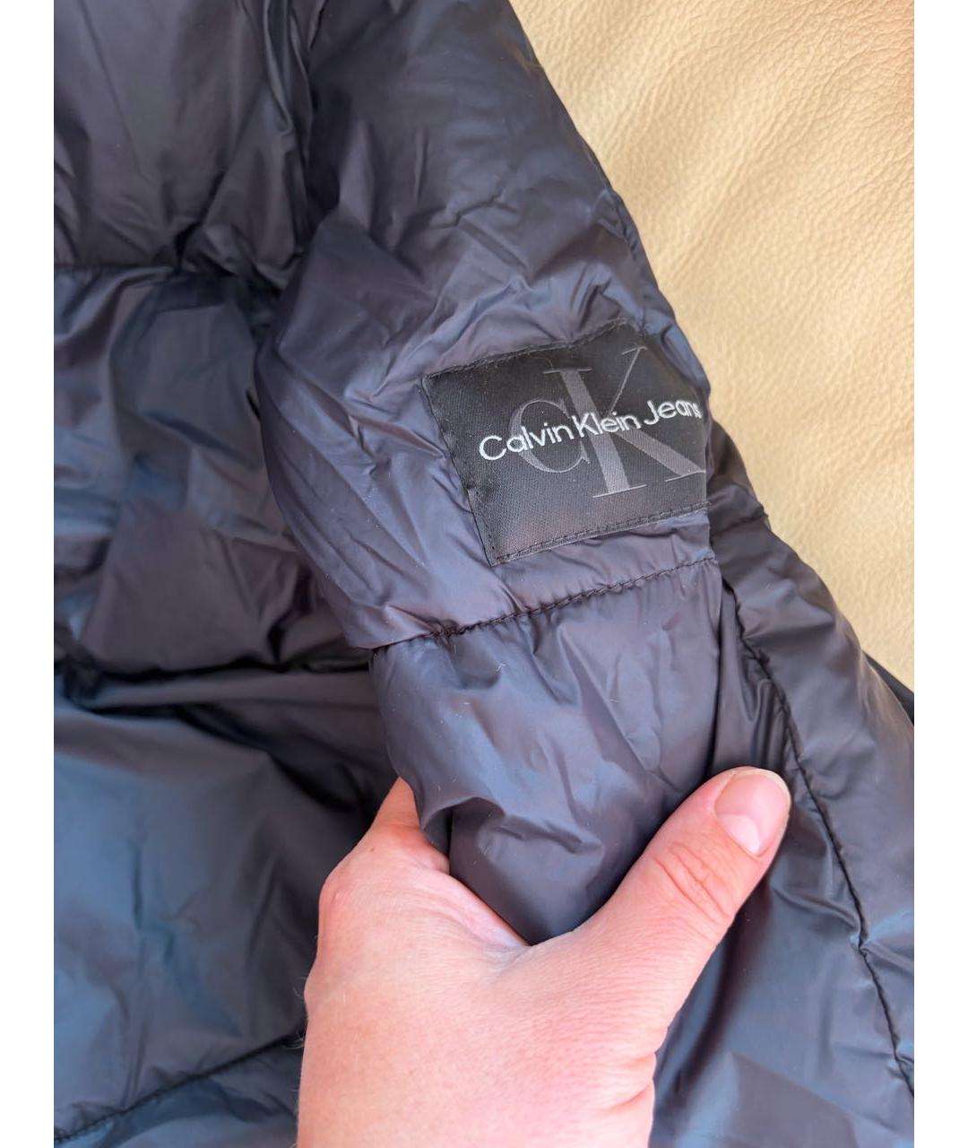 CALVIN KLEIN Черная полиэстеровая куртка, фото 7
