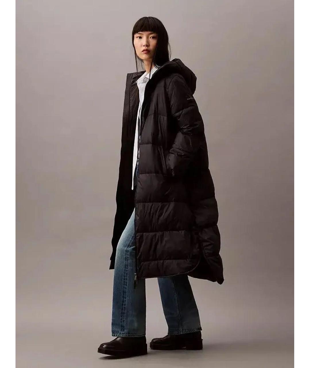 CALVIN KLEIN Черная полиэстеровая куртка, фото 2