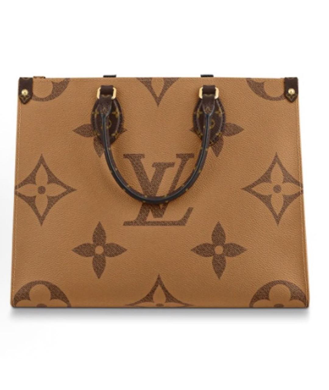LOUIS VUITTON Коричневая сумка тоут из канвы, фото 2