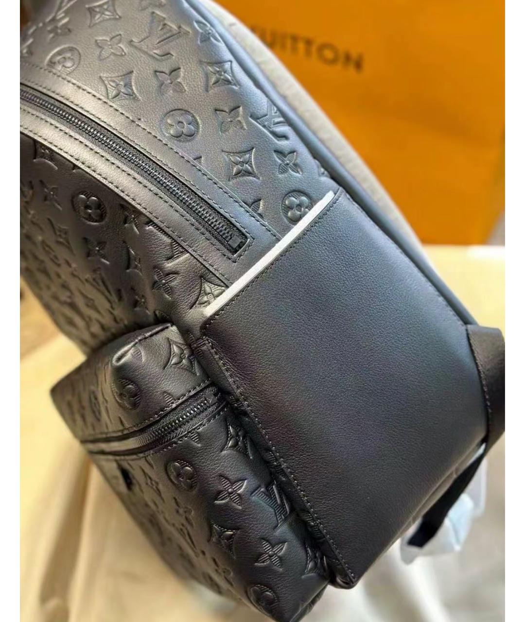 LOUIS VUITTON Черный кожаный рюкзак, фото 4