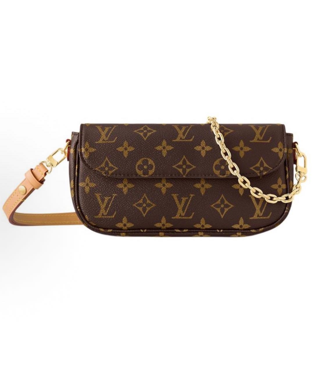 LOUIS VUITTON Коричневая сумка через плечо из канвы, фото 5