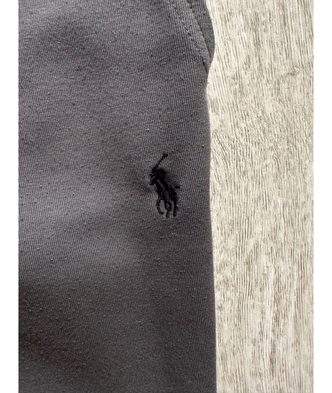 POLO RALPH LAUREN Антрацитовые хлопко-эластановые повседневные брюки, фото 4