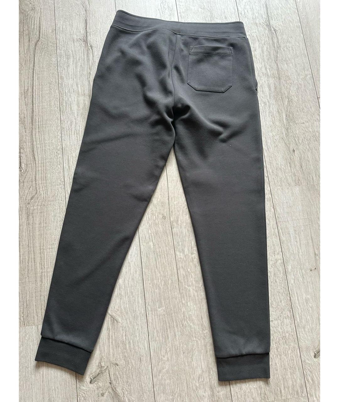 POLO RALPH LAUREN Антрацитовые хлопко-эластановые повседневные брюки, фото 2