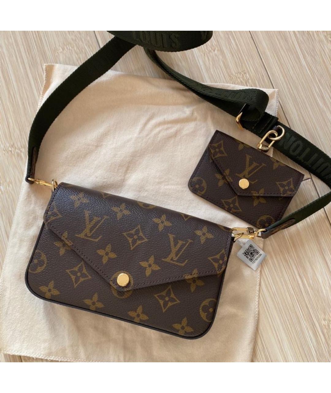 LOUIS VUITTON Коричневая сумка через плечо из канвы, фото 4