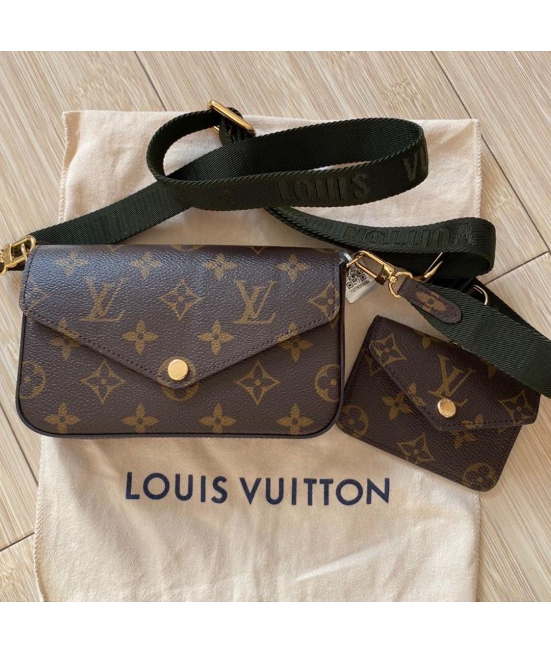 LOUIS VUITTON Коричневая сумка через плечо из канвы, фото 3