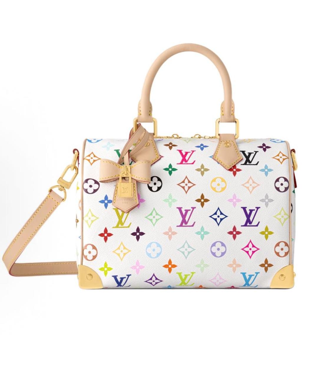 LOUIS VUITTON Белая сумка тоут из канвы, фото 5