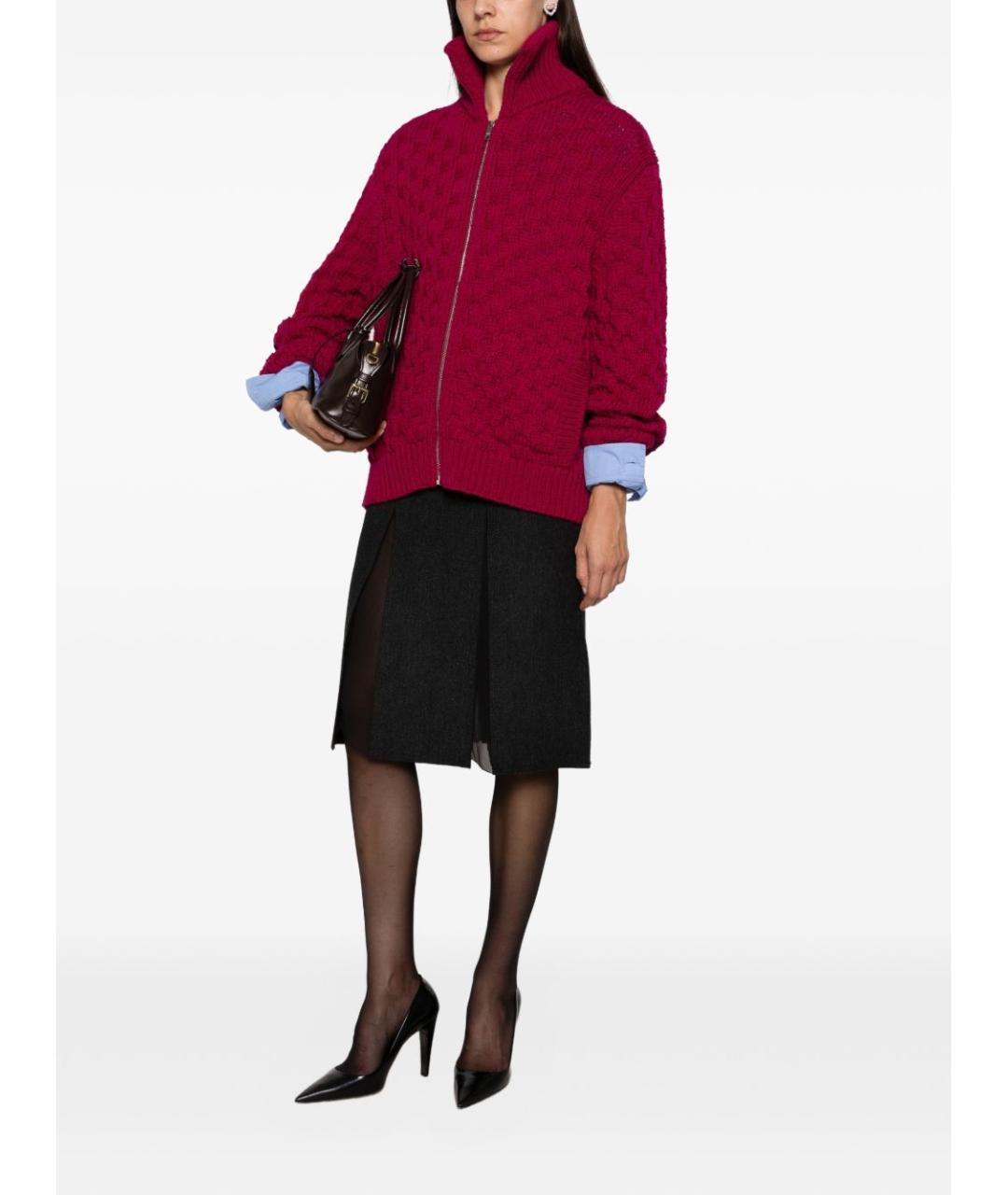 PRADA Серая шерстяная юбка миди, фото 5