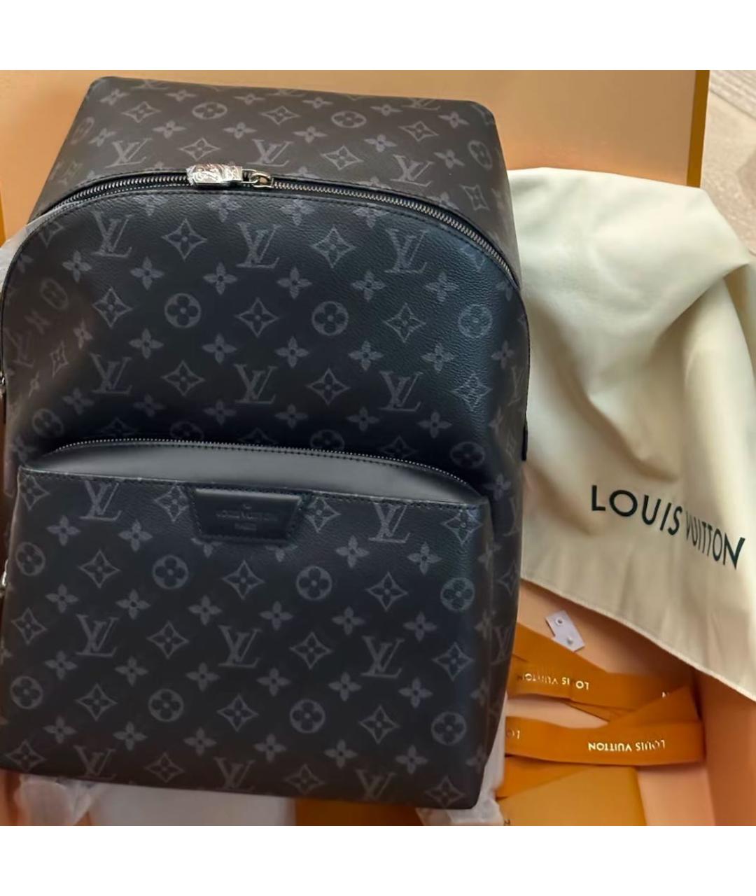 LOUIS VUITTON Черный рюкзак из канвы, фото 3
