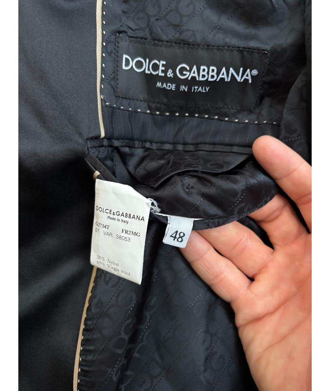 DOLCE&GABBANA Черный шерстяной пиджак, фото 6