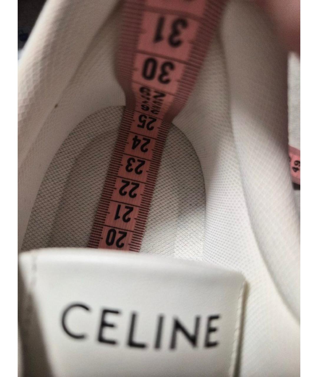 CELINE Голубые кожаные слипоны, фото 7