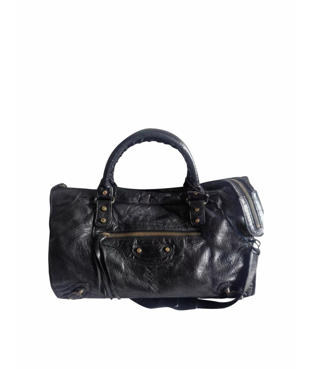 BALENCIAGA Черная сумка через плечо из лакированной кожи, фото 1