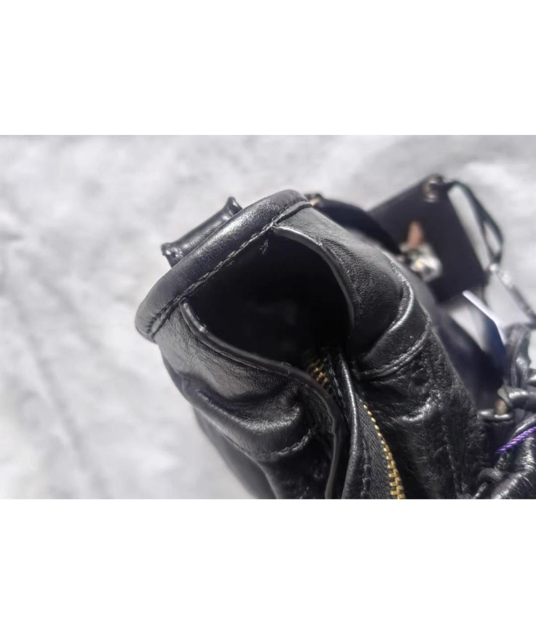 BALENCIAGA Черная сумка через плечо из лакированной кожи, фото 2