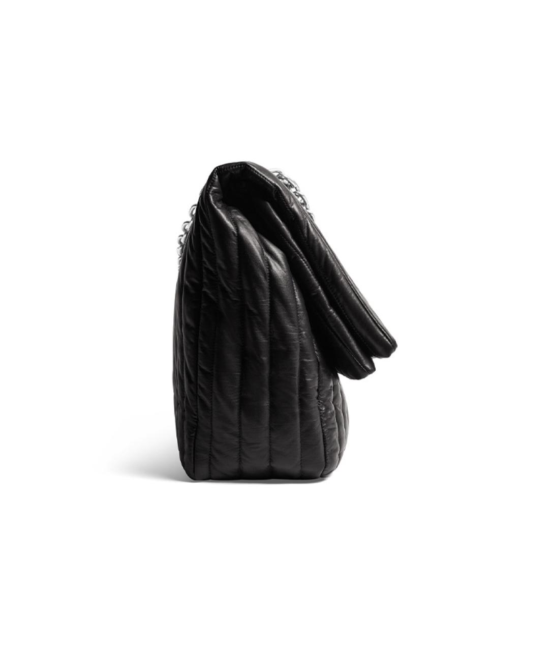 BALENCIAGA Черная кожаная сумка через плечо, фото 4
