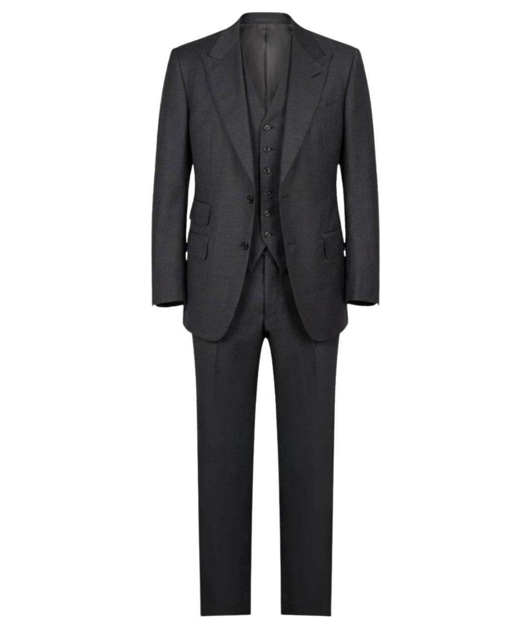 TOM FORD Серый костюм-тройка, фото 1