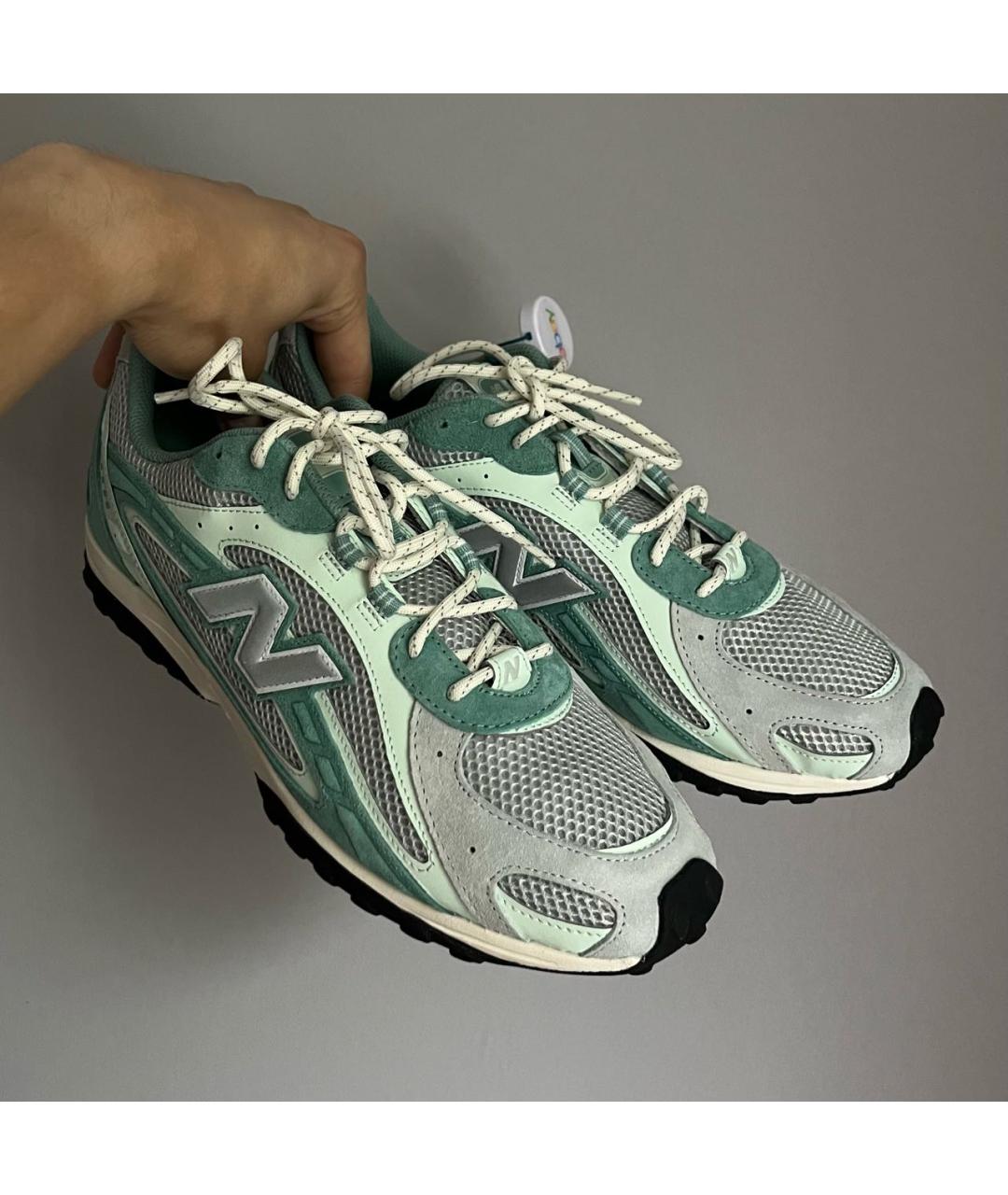 NEW BALANCE Салатовые замшевые низкие кроссовки / кеды, фото 2