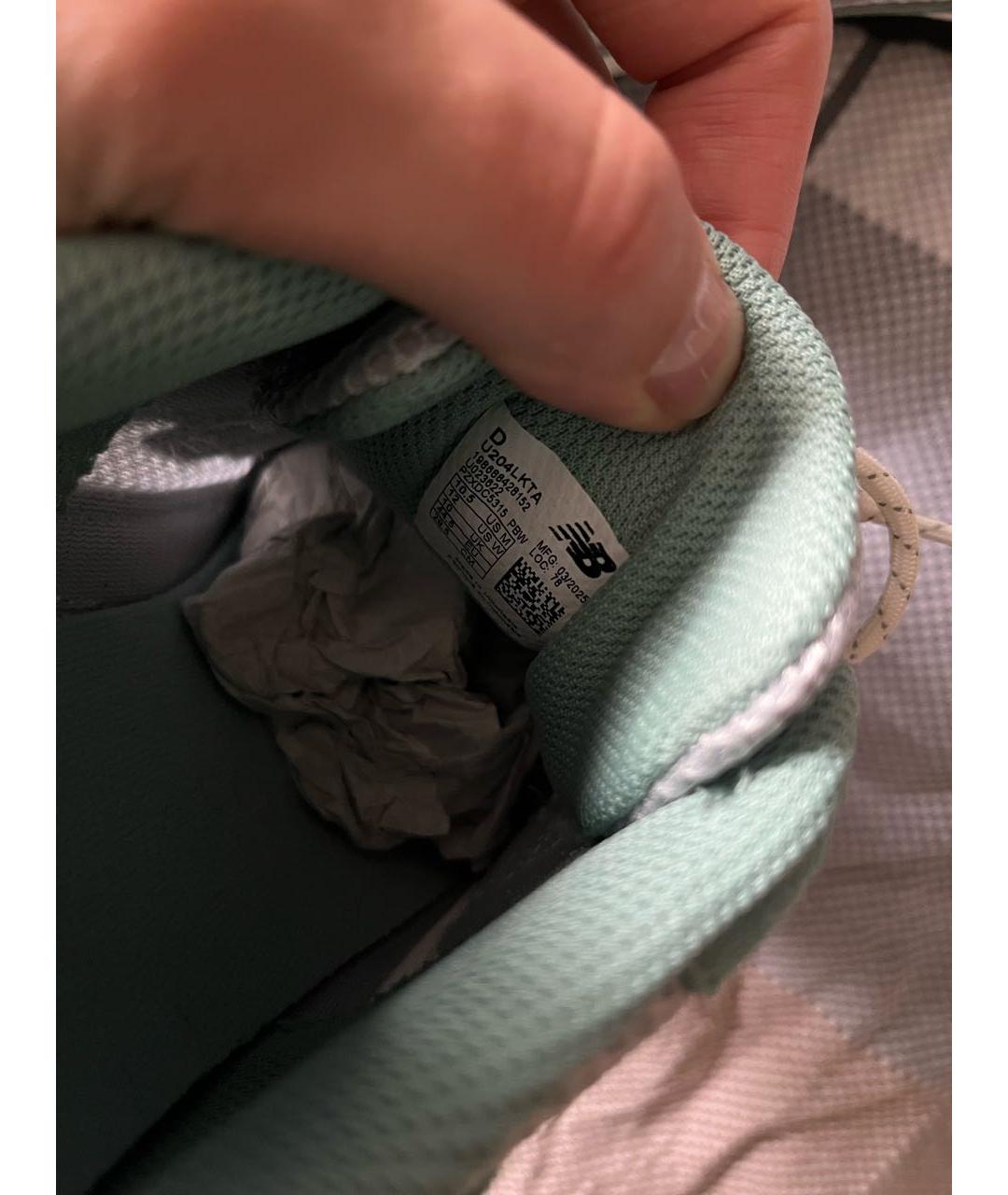 NEW BALANCE Салатовые замшевые низкие кроссовки / кеды, фото 4