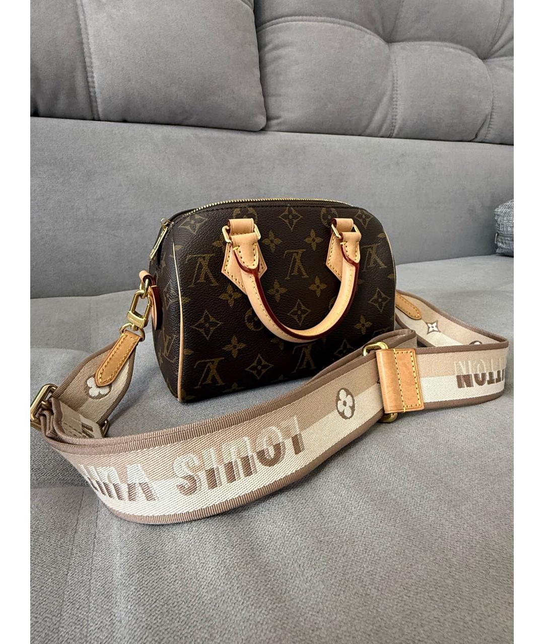 LOUIS VUITTON Коричневая сумка через плечо из канвы, фото 9