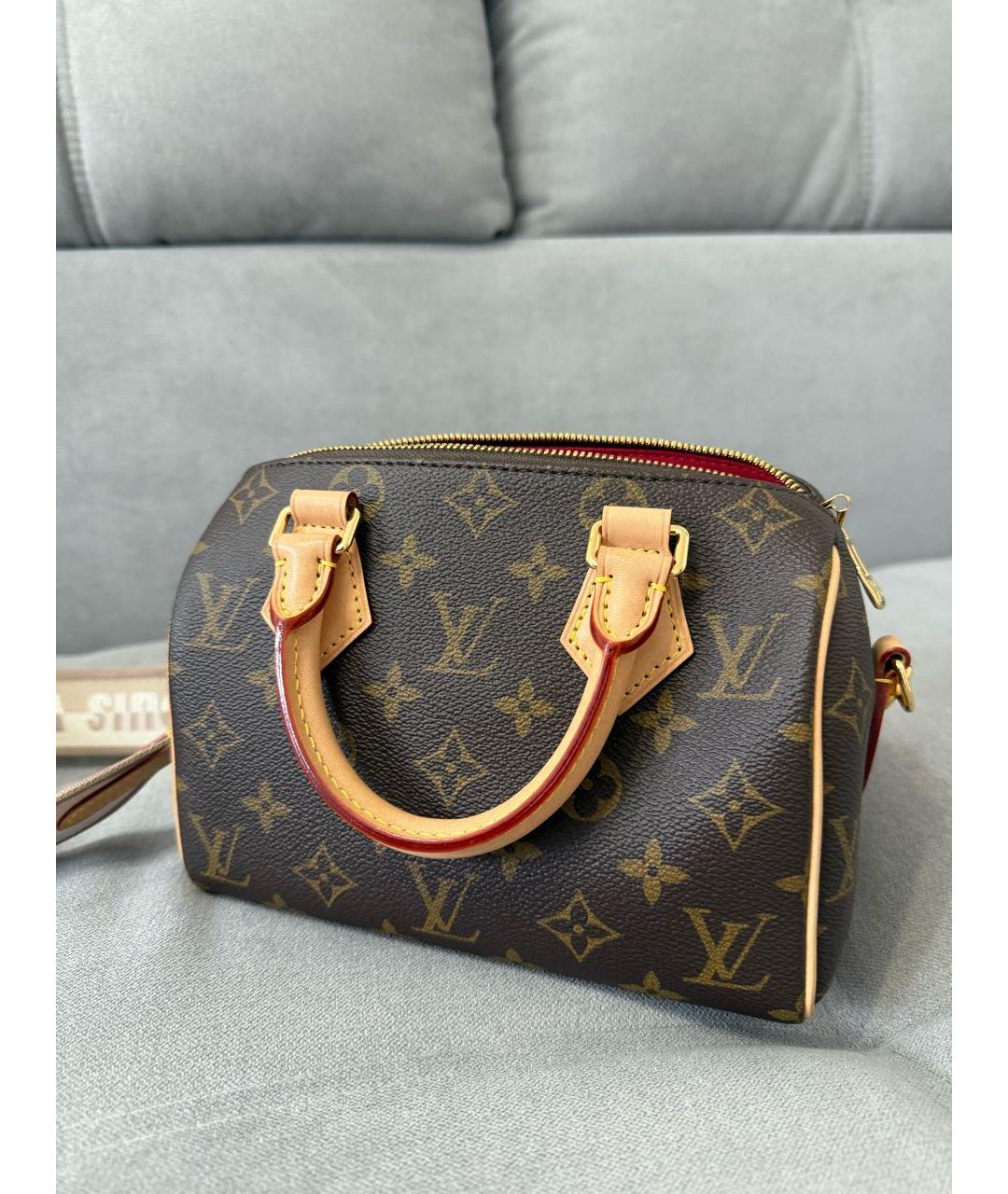 LOUIS VUITTON Коричневая сумка через плечо из канвы, фото 2