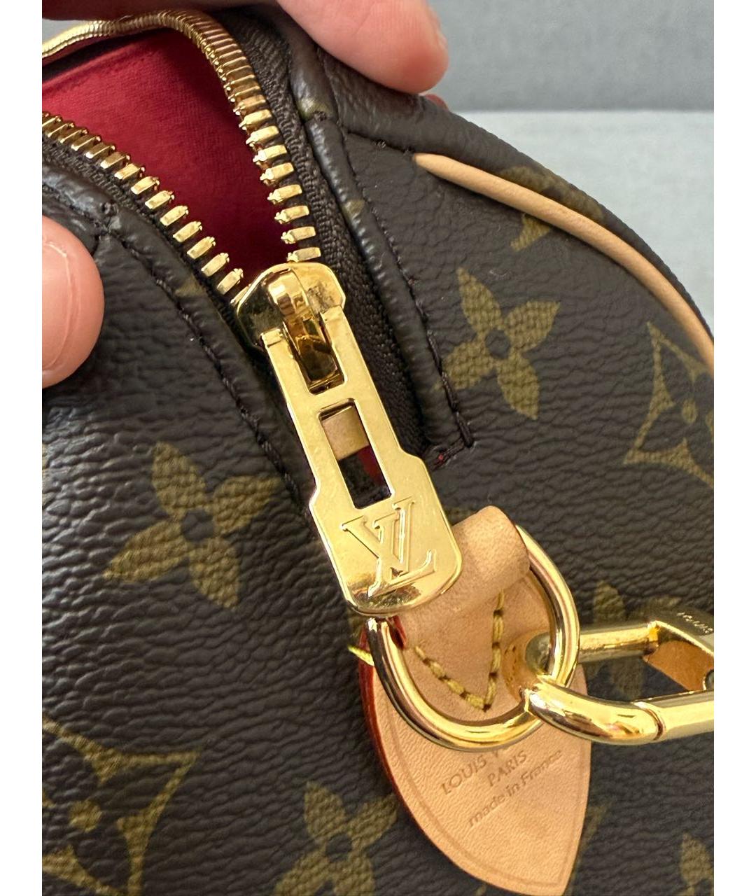 LOUIS VUITTON Коричневая сумка через плечо из канвы, фото 4