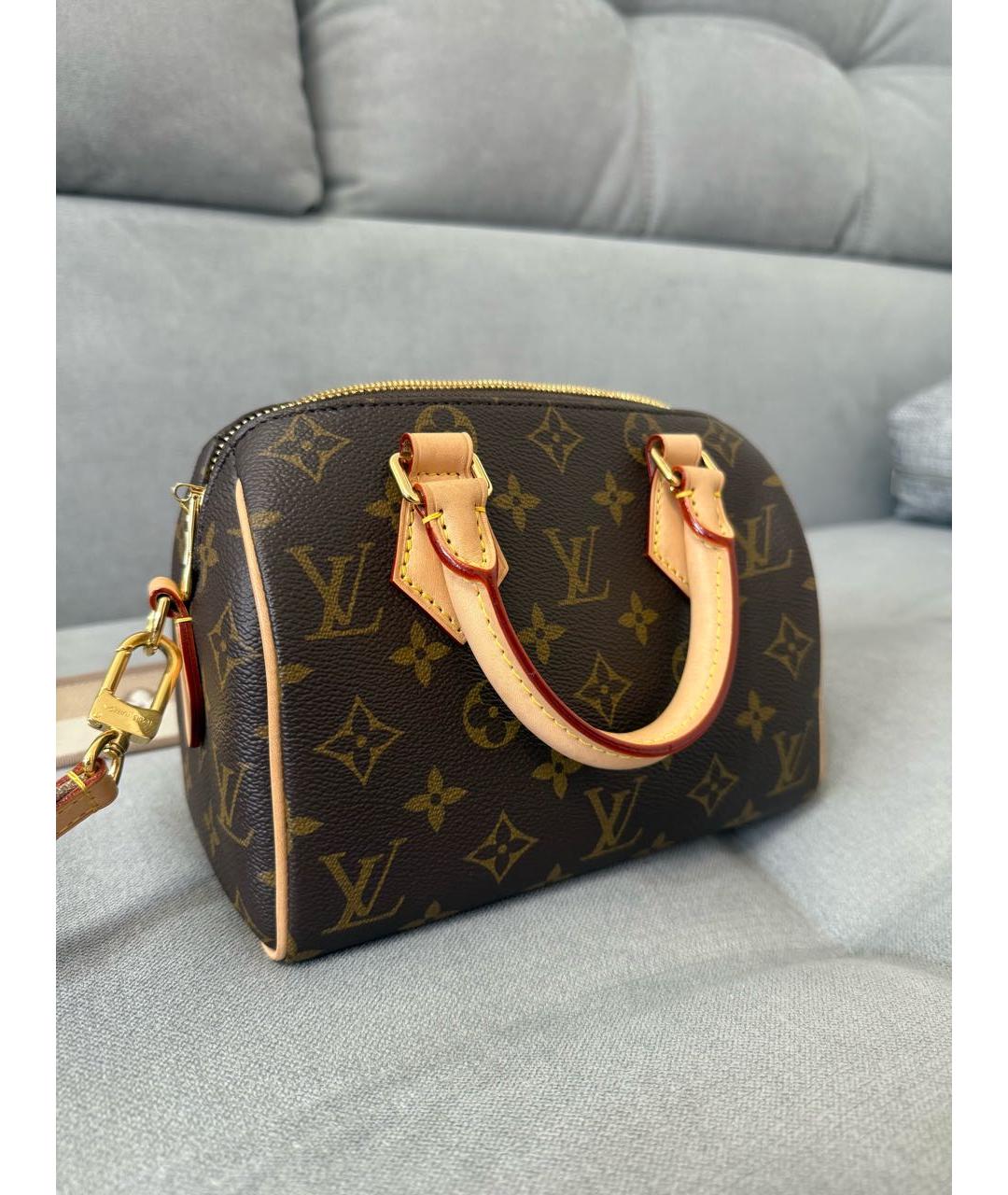 LOUIS VUITTON Коричневая сумка через плечо из канвы, фото 3