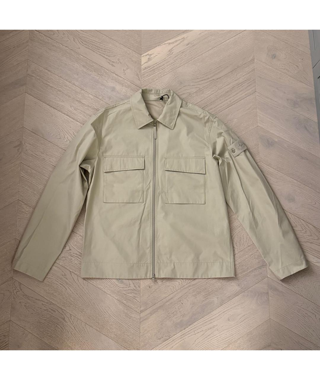 STONE ISLAND Бежевая хлопковая куртка, фото 6