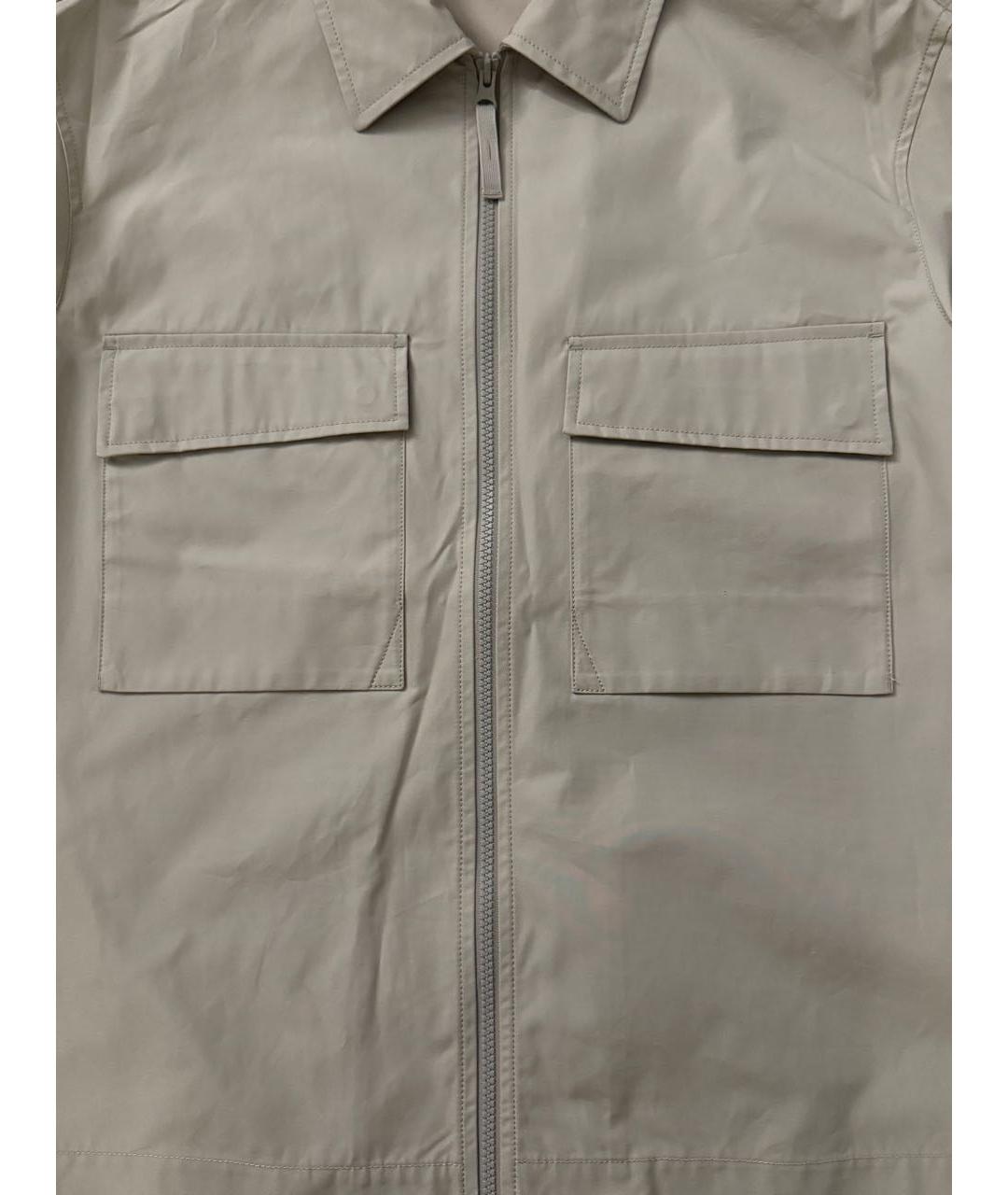 STONE ISLAND Бежевая хлопковая куртка, фото 4