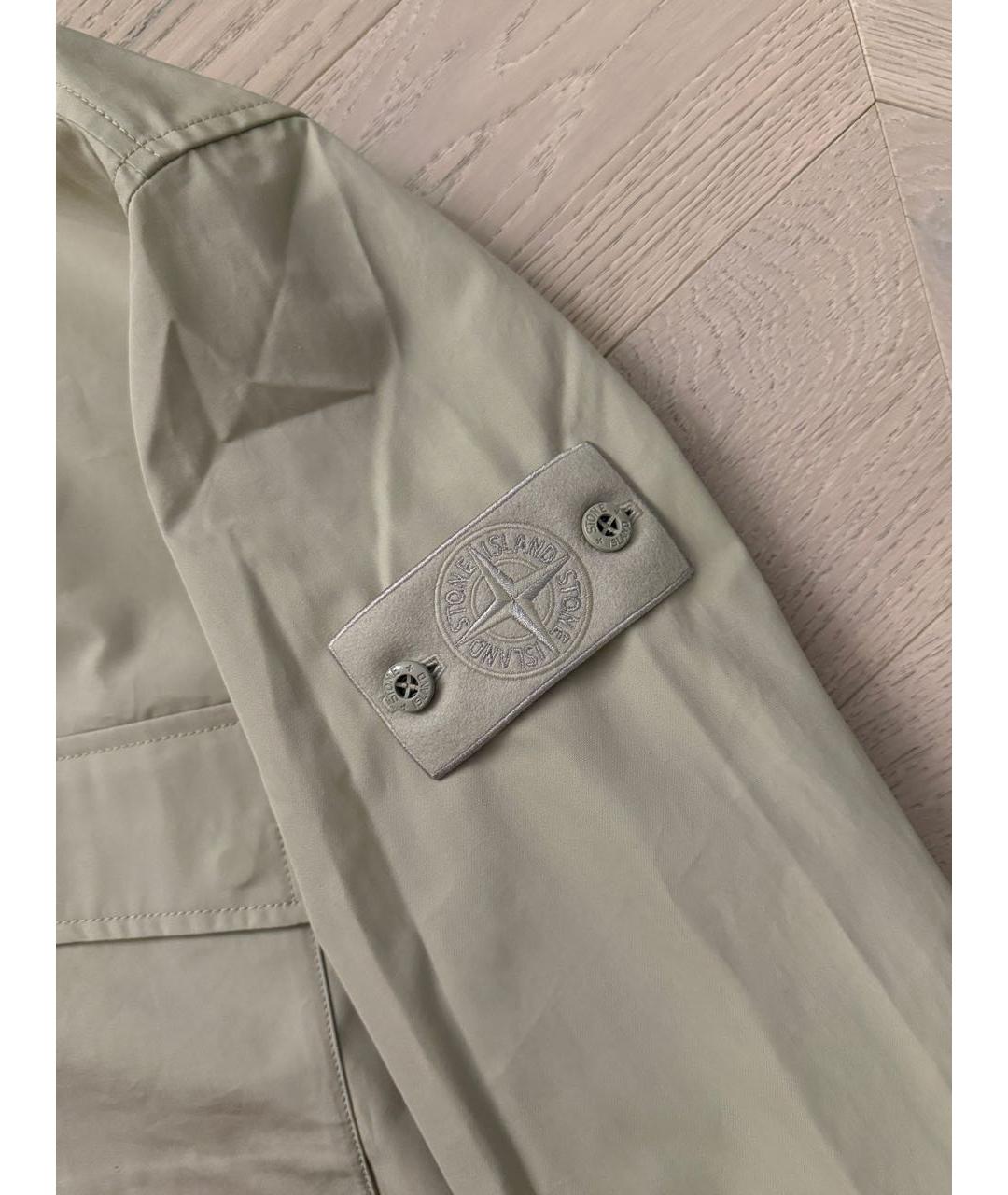 STONE ISLAND Бежевая хлопковая куртка, фото 5