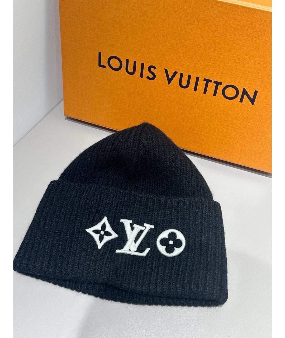 LOUIS VUITTON Черная шерстяная шапка, фото 7