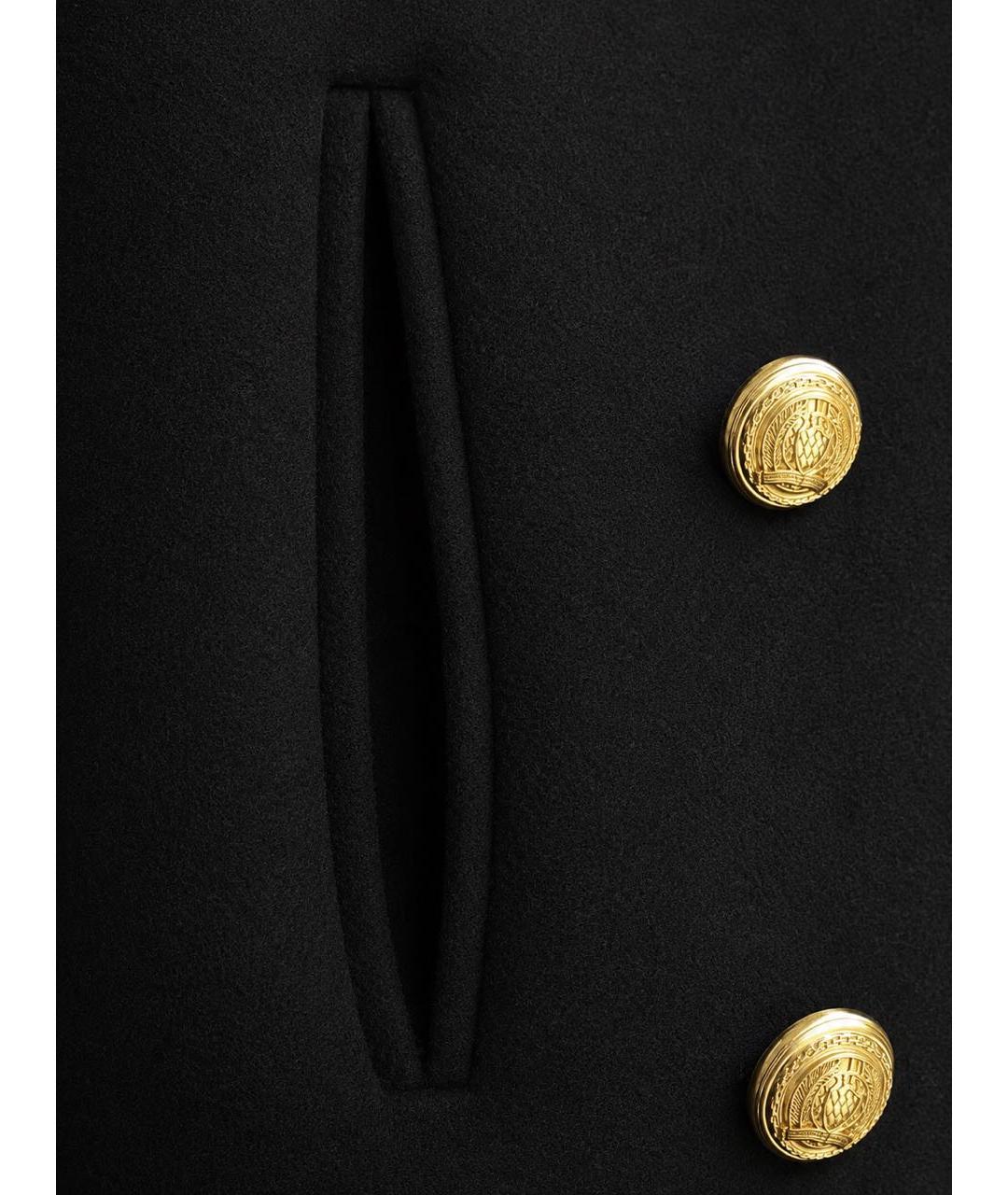 BALMAIN Черное шерстяное пальто, фото 6