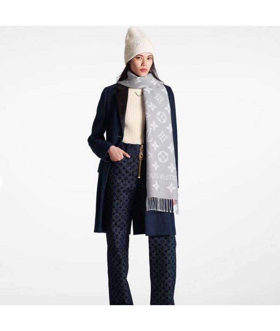 LOUIS VUITTON Белая шерстяная шапка, фото 6