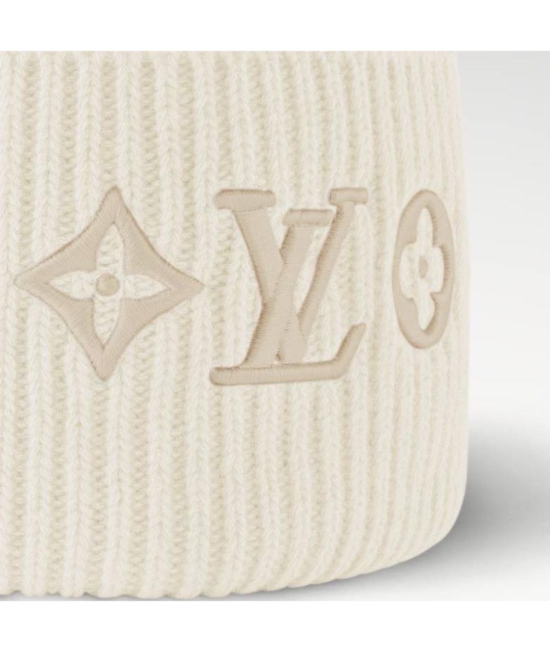 LOUIS VUITTON Белая шерстяная шапка, фото 4