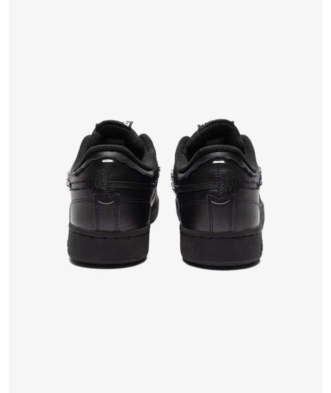 MAISON MARGIELA Черные кожаные кеды, фото 4