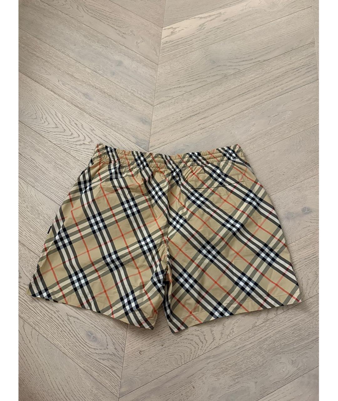 BURBERRY Бежевые шорты из кожи аллигатора, фото 2