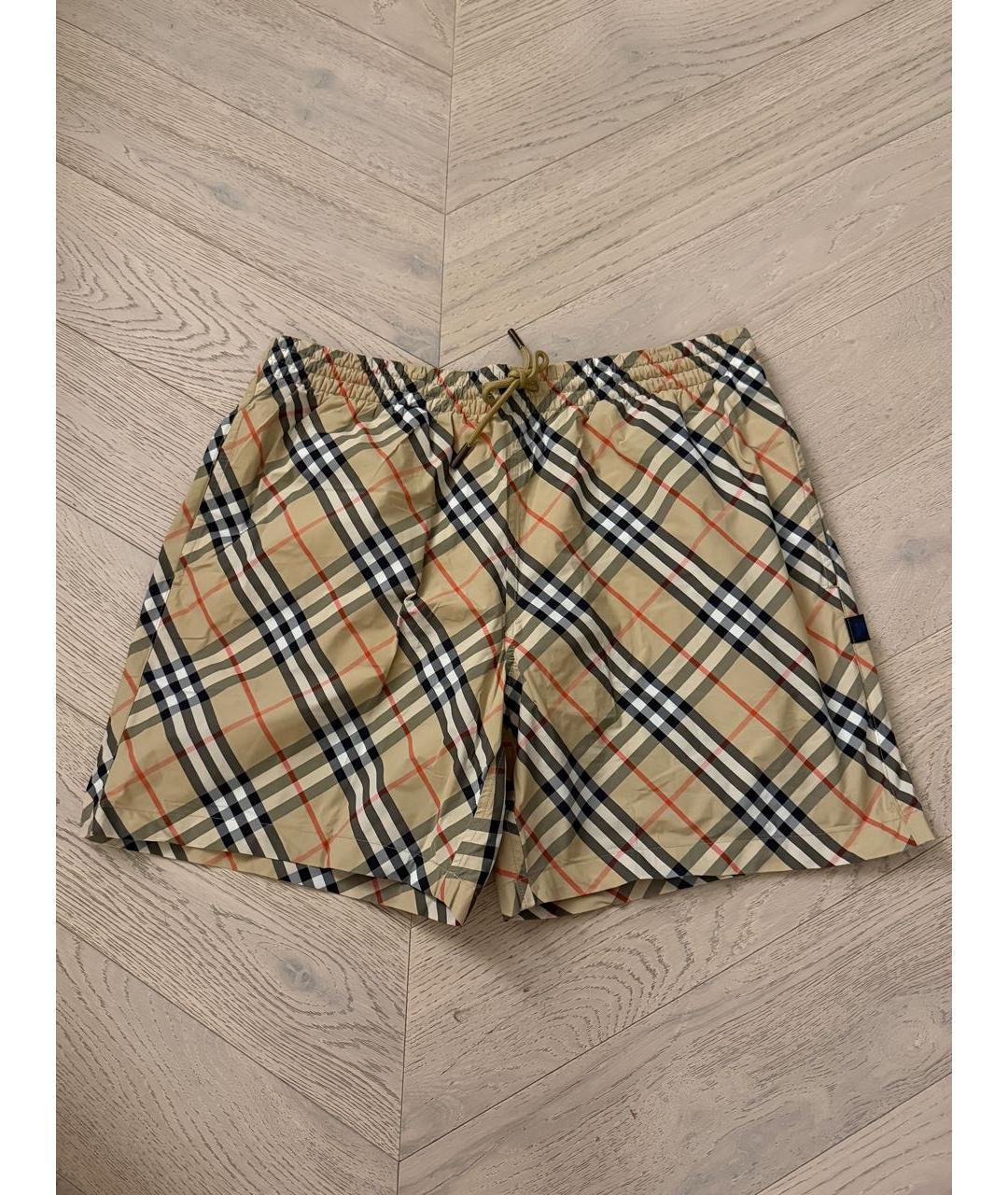 BURBERRY Бежевые шорты из кожи аллигатора, фото 5