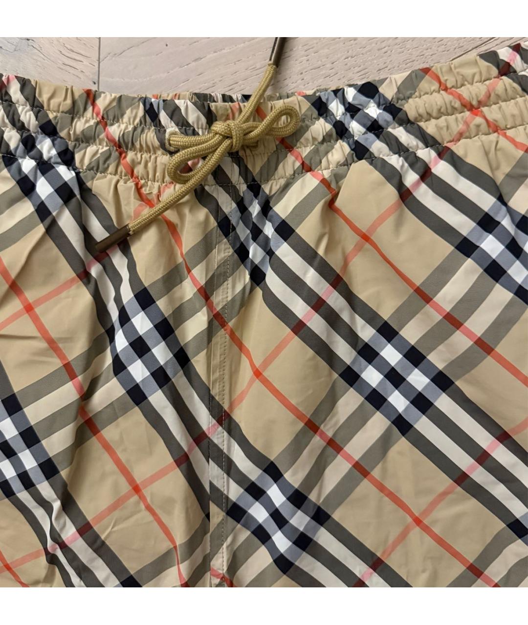 BURBERRY Бежевые шорты из кожи аллигатора, фото 4