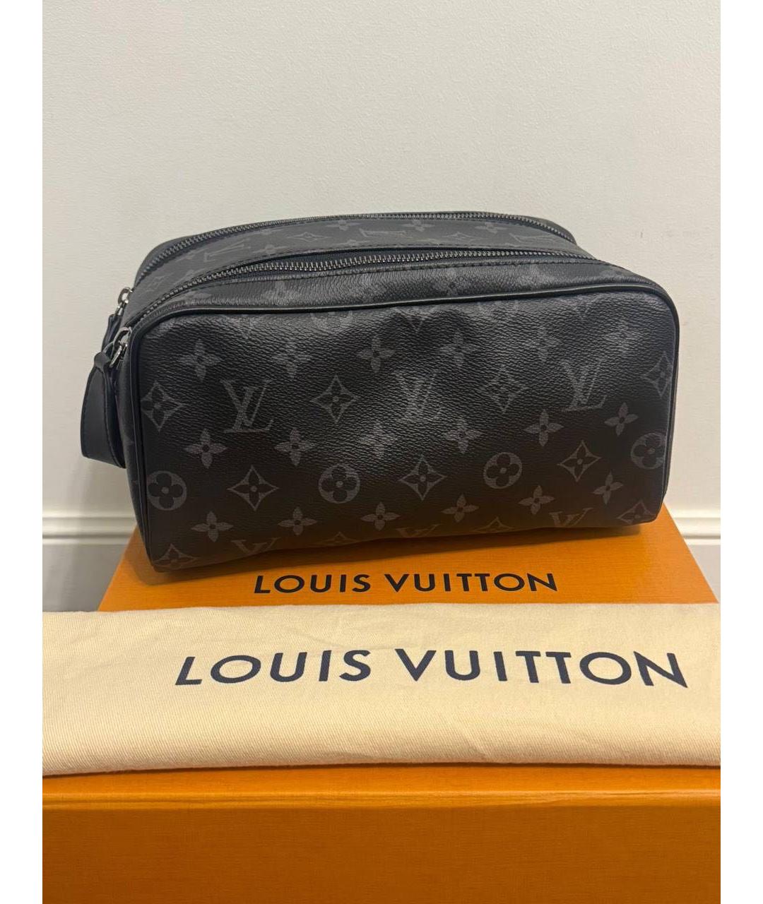 LOUIS VUITTON Черная барсетка, фото 8