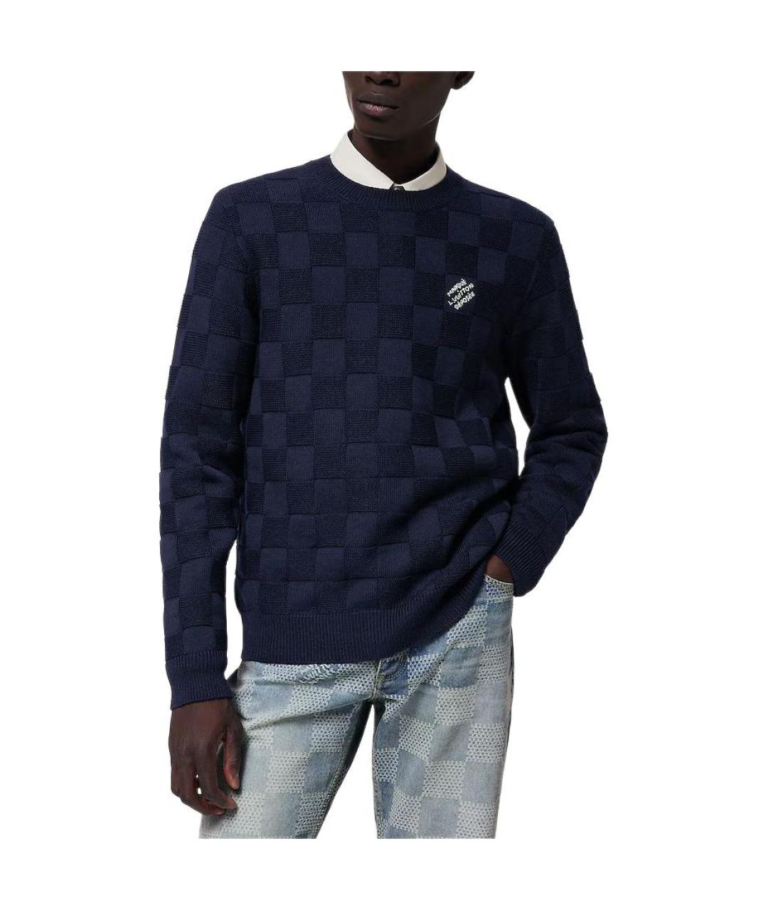 LOUIS VUITTON Синий джемпер / свитер, фото 4