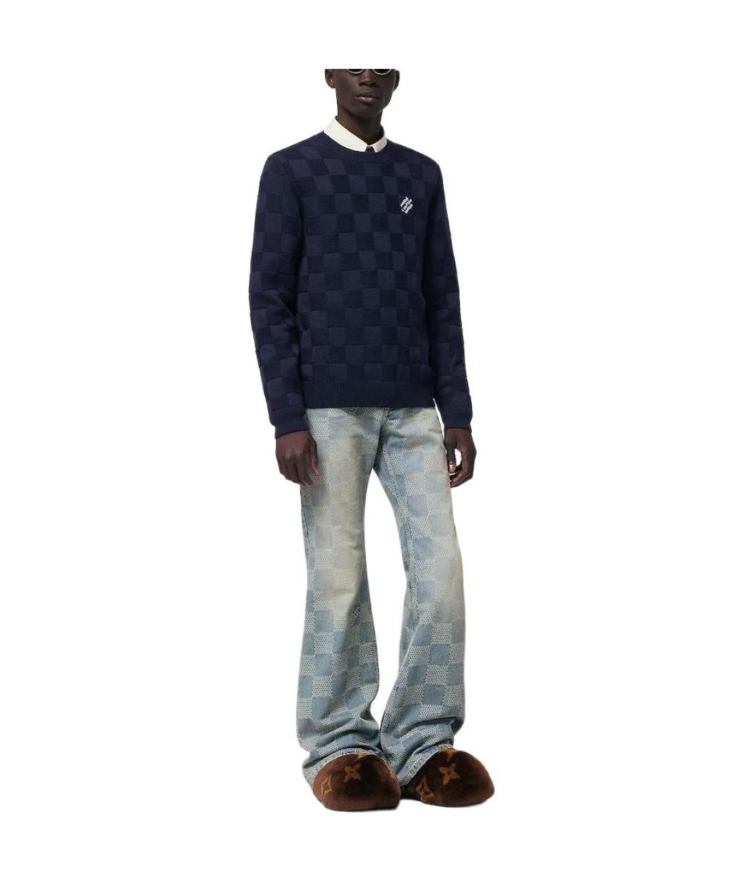 LOUIS VUITTON Синий джемпер / свитер, фото 3