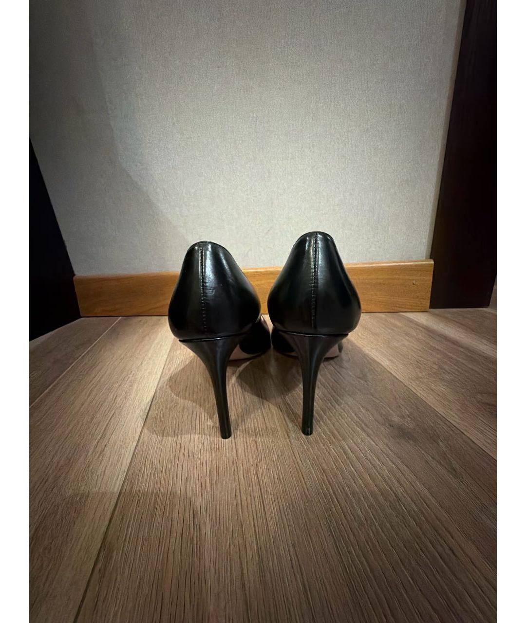 PRADA Черные кожаные туфли, фото 4