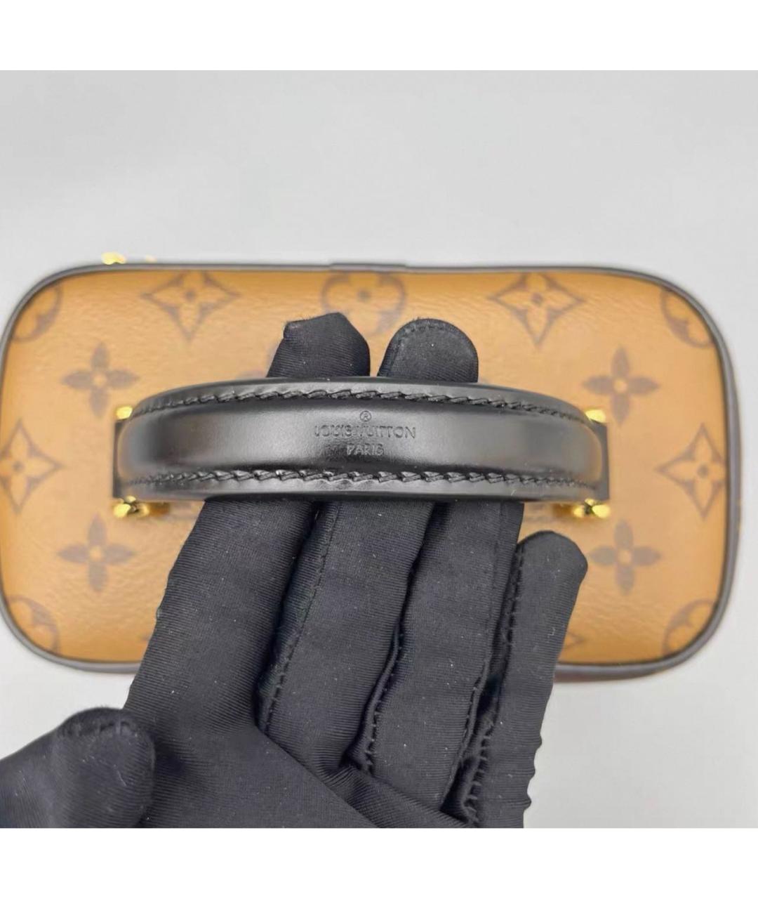 LOUIS VUITTON Коричневая сумка с короткими ручками из канвы, фото 4