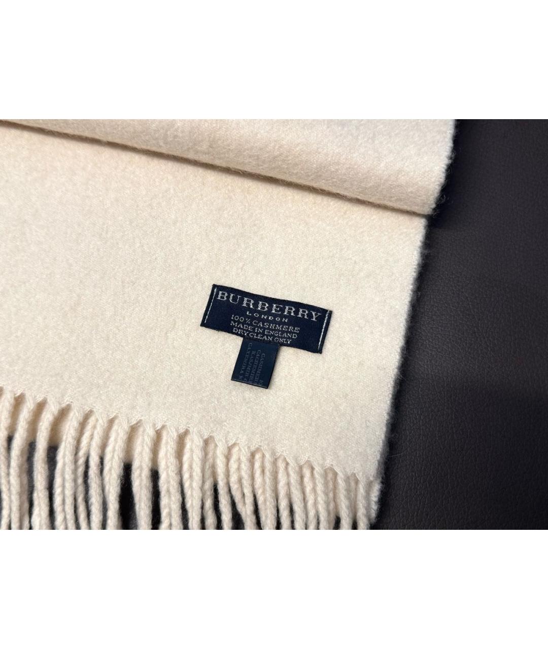 BURBERRY Бежевый кашемировый шарф, фото 2