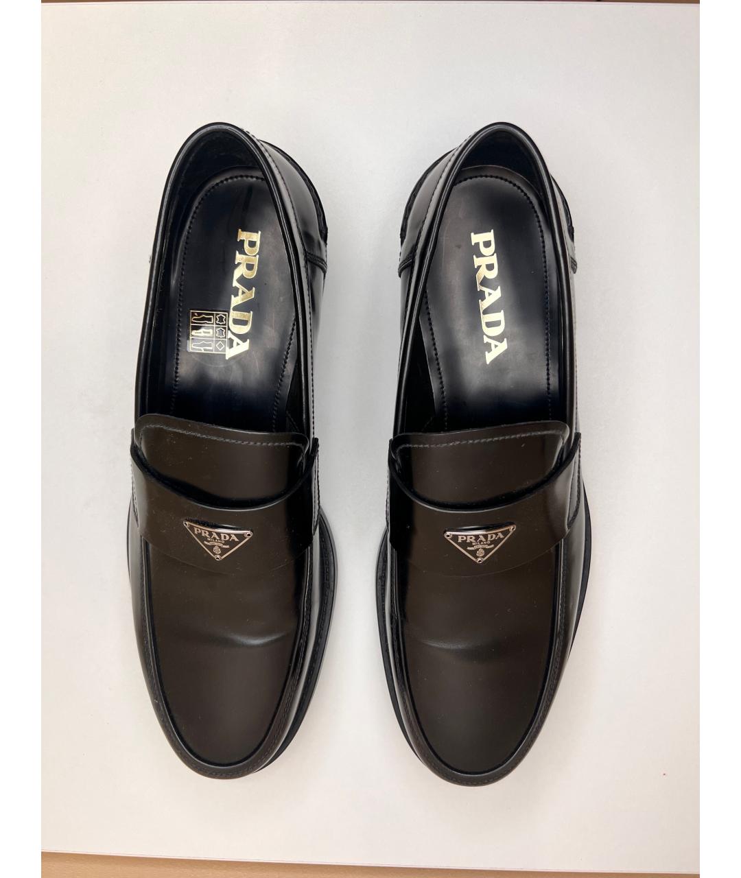 PRADA Черные лоферы из лакированной кожи, фото 2